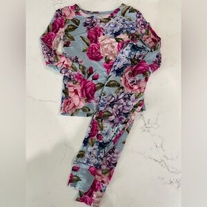Posh Peanut *like new* Floral Pajamas 2T